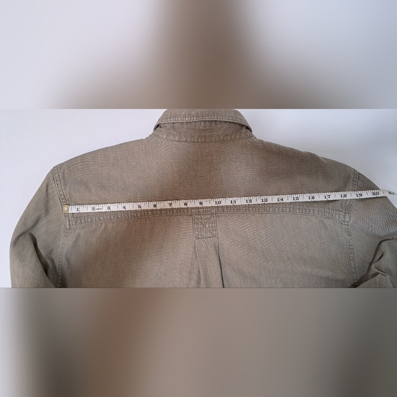 Khaki Green Vintage Woolrich Casual Long Sleeve Button-Up Shirt - Picture 7 of 7